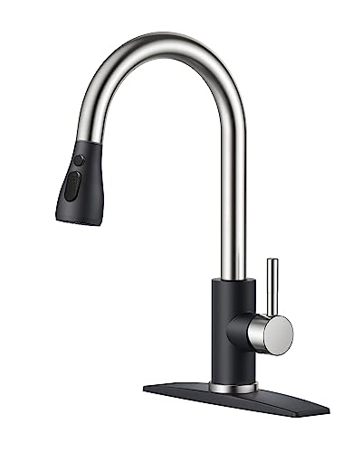 Stainless Steel Kitchen Faucet with Pull-Down Sprayer