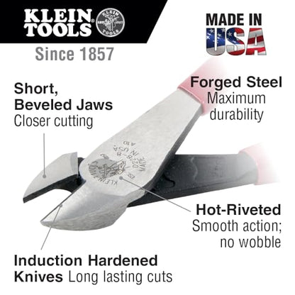 Klein Tools 80020 Plier Set, Made in USA, Lineman's Pliers, Diagonal Cutters, and Needle Nose, Induction Hardened Knives, 3-Piece