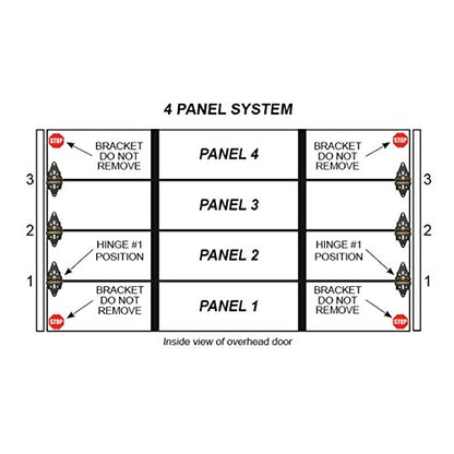Garage Door Hinge for 4-Panel Residential Doors