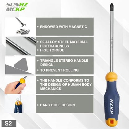 66-Piece Magnetic Screwdriver Set with S2 Steel Bits