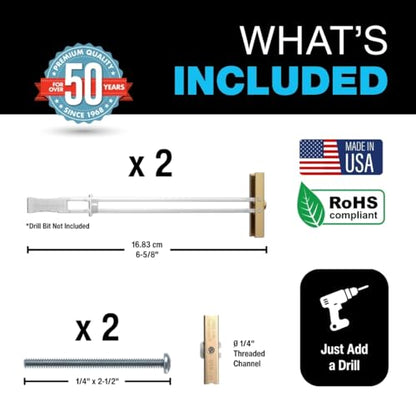 Heavy-Duty Toggle Anchors for Hollow Walls