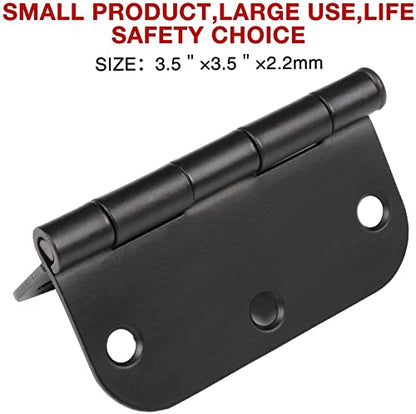 3.5-Inch Door Hinges with Matte Black Finish