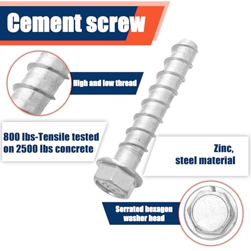 Galvanized Concrete Anchor and Screw Kit
