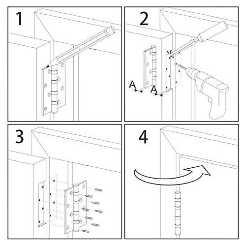 3.5-Inch Door Hinges with Matte Black Finish
