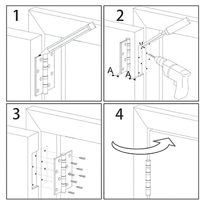 3.5-Inch Door Hinges with Matte Black Finish