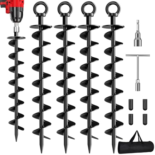 Heavy-Duty Spiral Ground Anchors for Outdoor Use