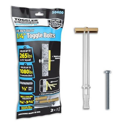 Heavy-Duty Toggle Anchors for Hollow Walls