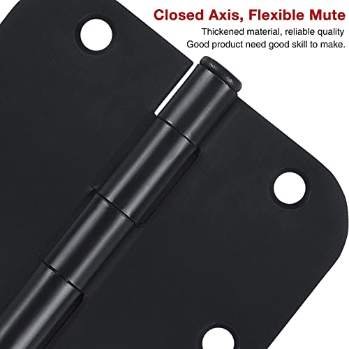 3.5-Inch Door Hinges with Matte Black Finish