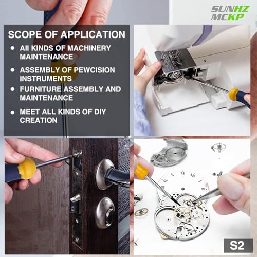 66-Piece Magnetic Screwdriver Set with S2 Steel Bits