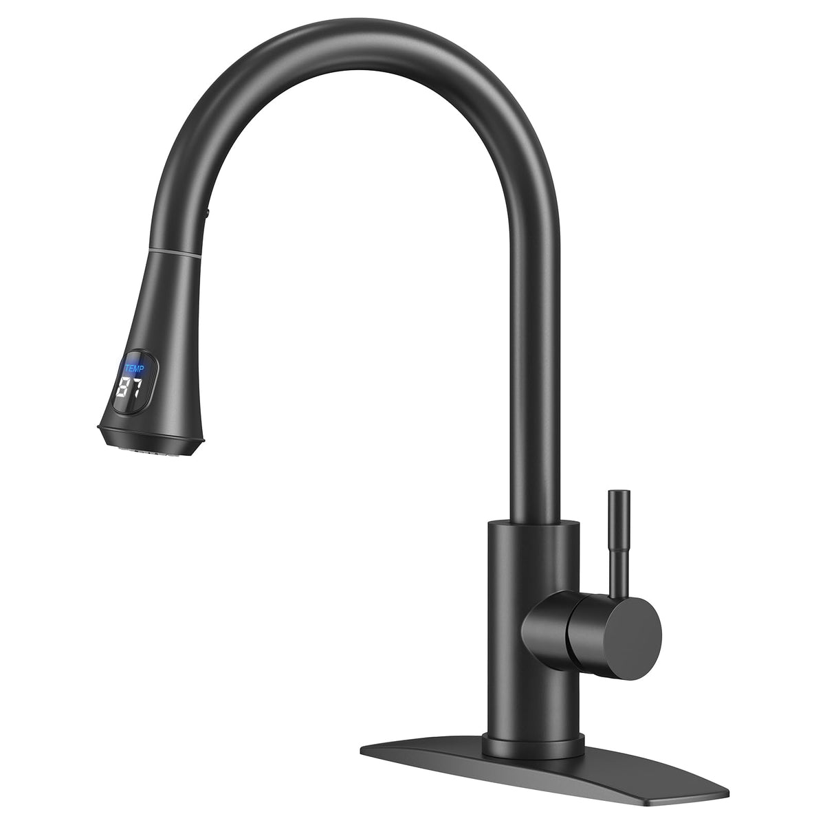 Stainless Steel Kitchen Faucet with Pull-Down Sprayer