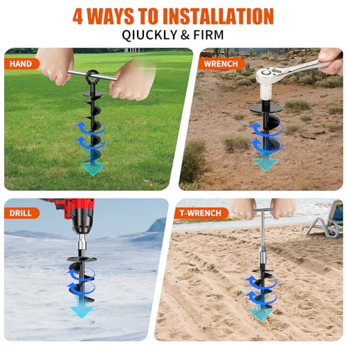 Heavy-Duty Spiral Ground Anchors for Outdoor Use