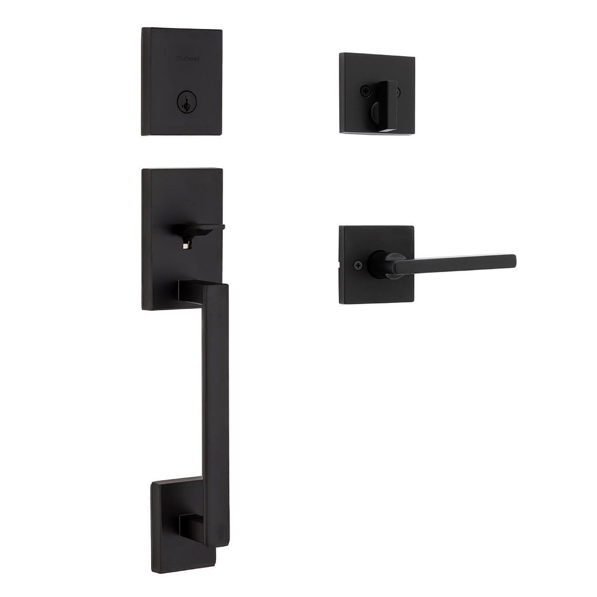 Low-Profile Door Handleset with Rekeyable Lock