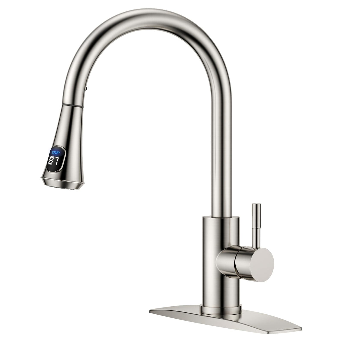 Stainless Steel Kitchen Faucet with Pull-Down Sprayer