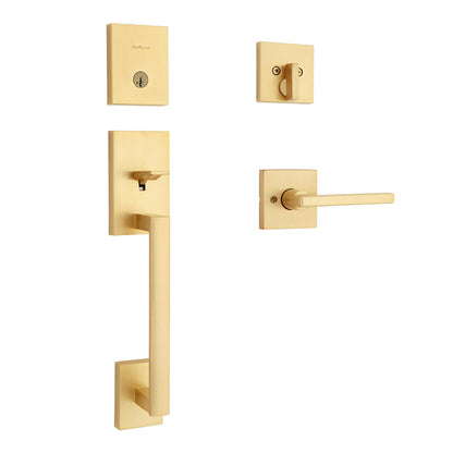 Low-Profile Door Handleset with Rekeyable Lock