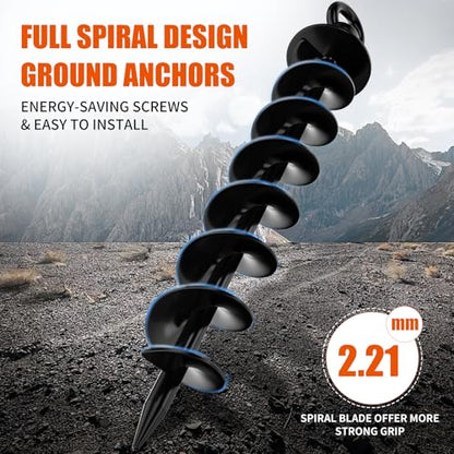 Heavy-Duty Spiral Ground Anchors for Outdoor Use