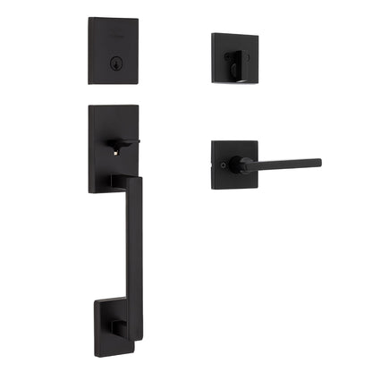 Low-Profile Door Handleset with Rekeyable Lock