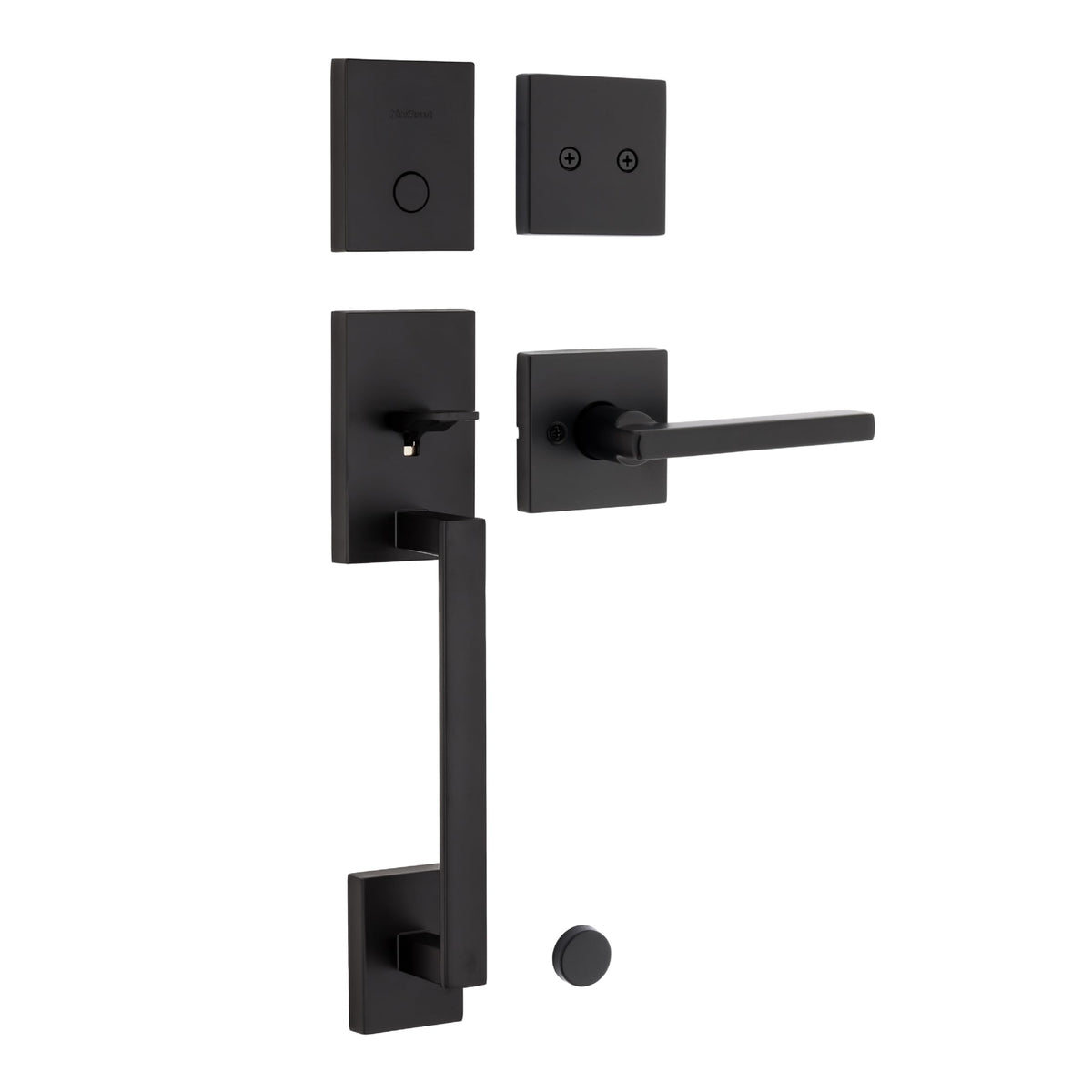 Low-Profile Door Handleset with Rekeyable Lock