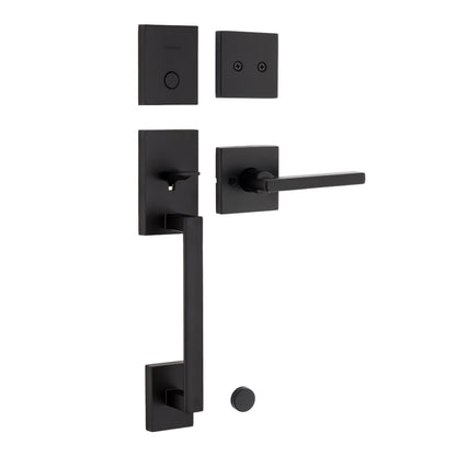 Low-Profile Door Handleset with Rekeyable Lock