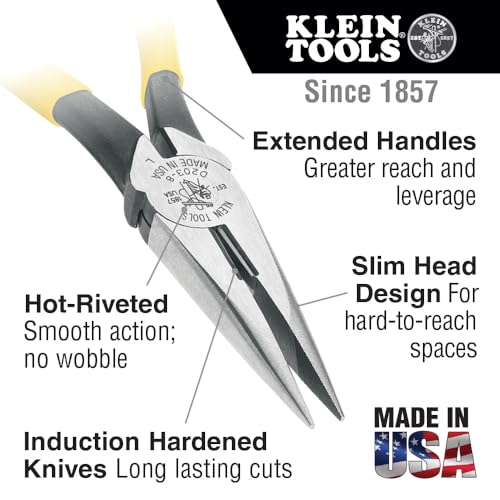 Klein Tools 80020 Plier Set, Made in USA, Lineman's Pliers, Diagonal Cutters, and Needle Nose, Induction Hardened Knives, 3-Piece