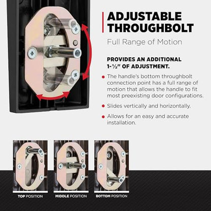 Low-Profile Door Handleset with Rekeyable Lock