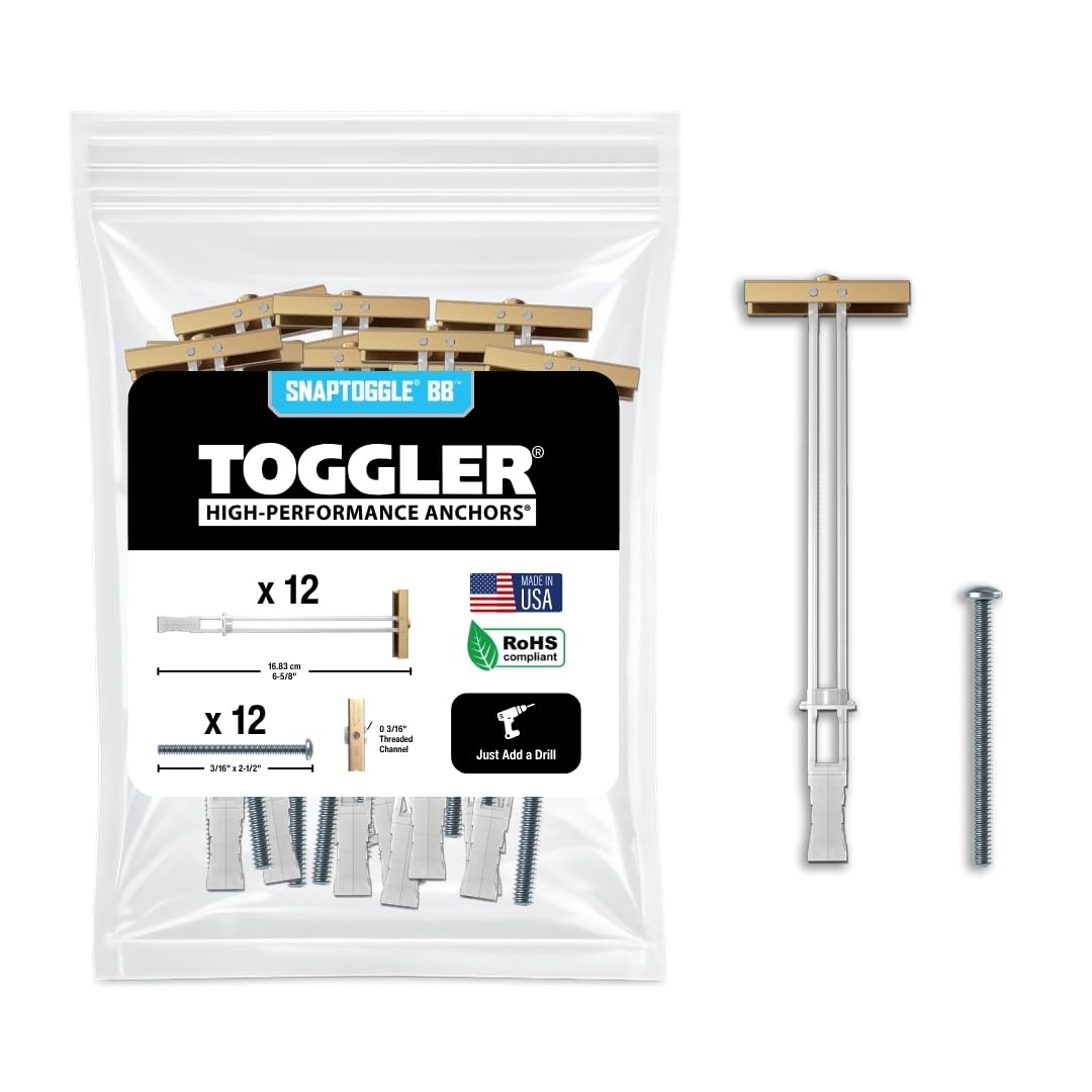 Heavy-Duty Toggle Anchors for Hollow Walls