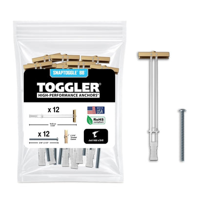 Heavy-Duty Toggle Anchors for Hollow Walls
