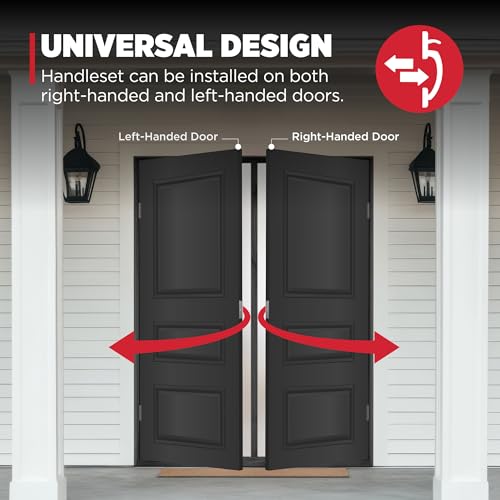 Low-Profile Door Handleset with Rekeyable Lock