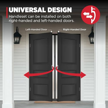 Low-Profile Door Handleset with Rekeyable Lock