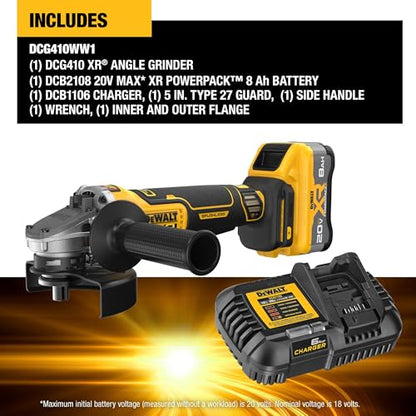 20V Brushless Angle Grinder Kit with 5-Inch Capacity