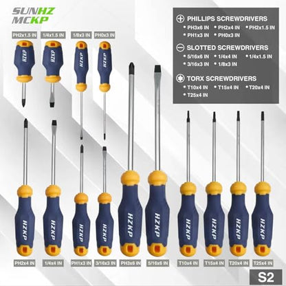 66-Piece Magnetic Screwdriver Set with S2 Steel Bits