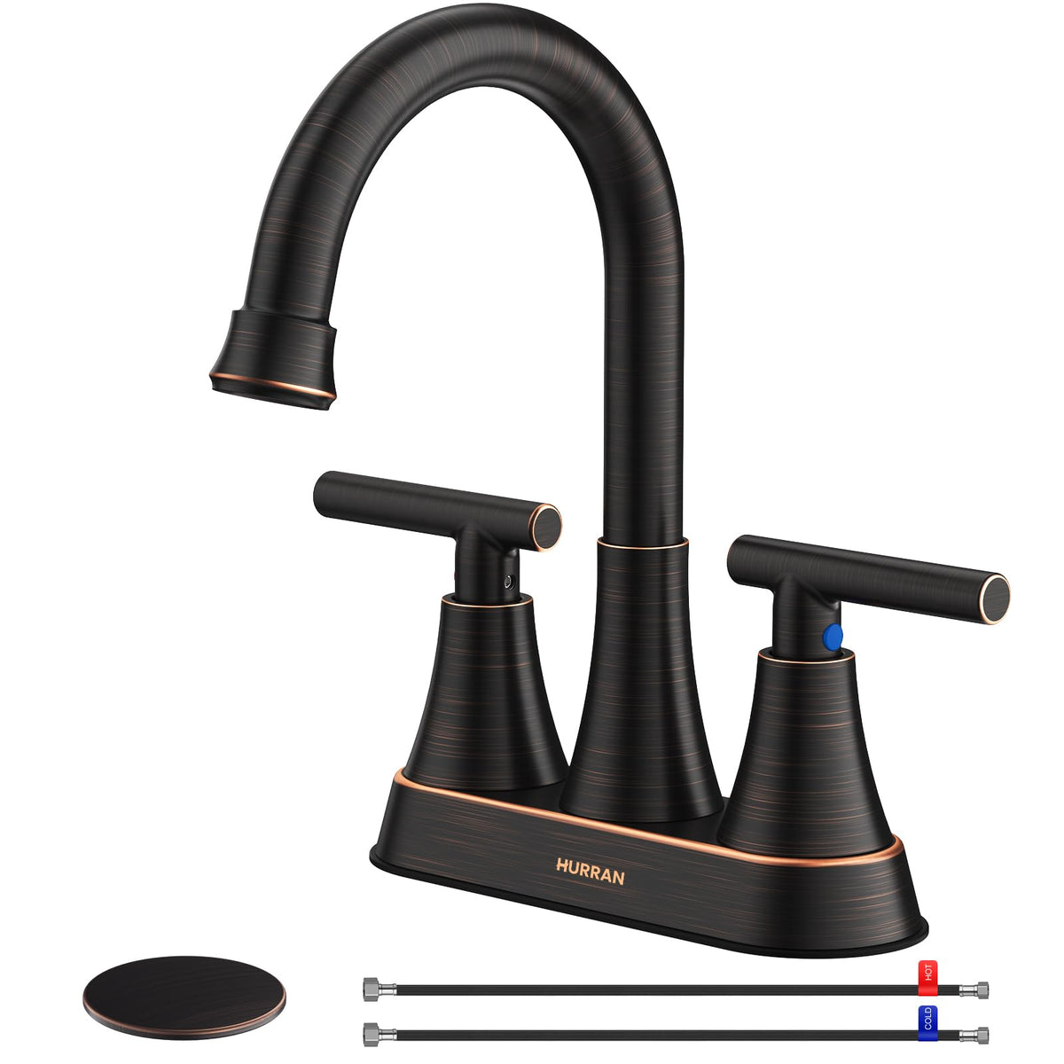 4-Inch Centerset Bathroom Faucet with Dual Handles