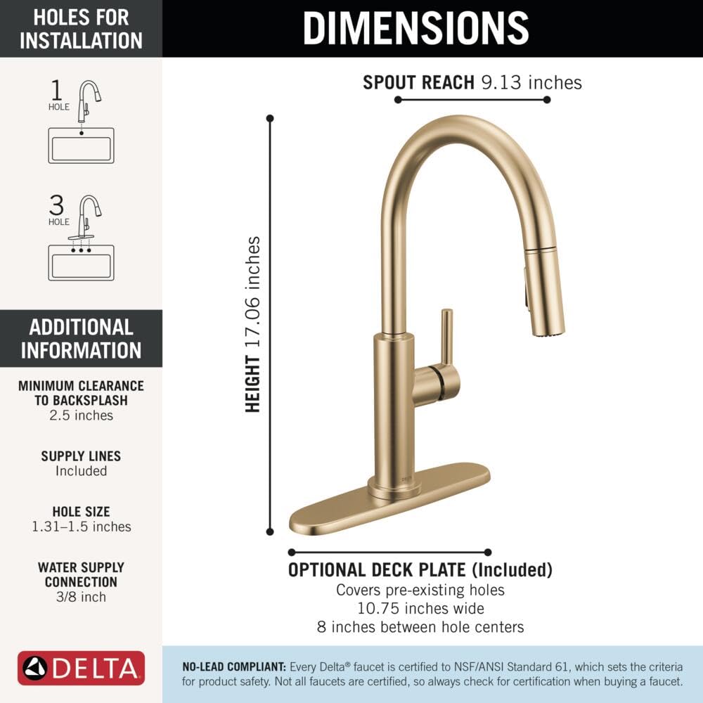 Modern Kitchen Faucet with Pull-Down Sprayer