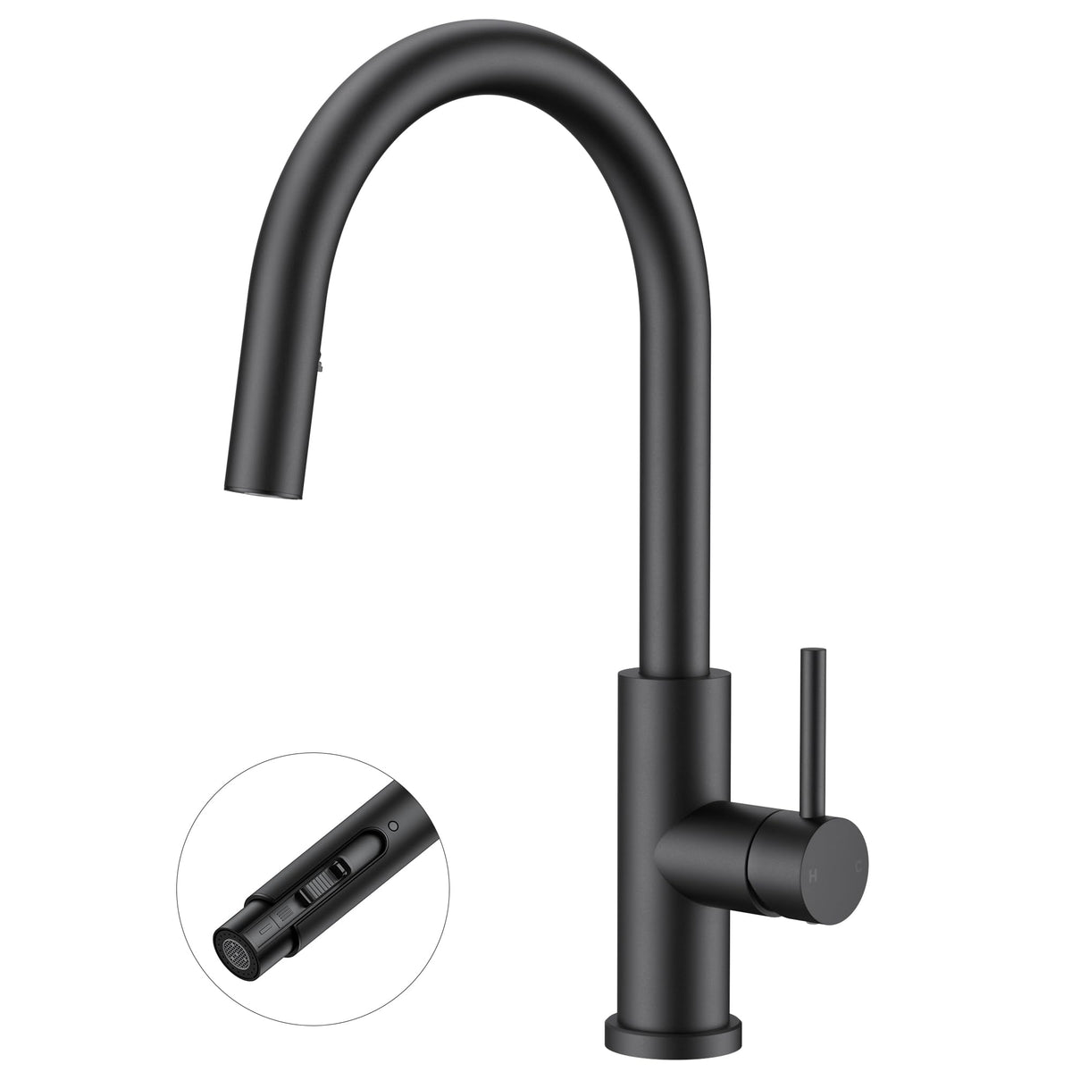 High-Arc Kitchen Faucet with Pull-Down Sprayer