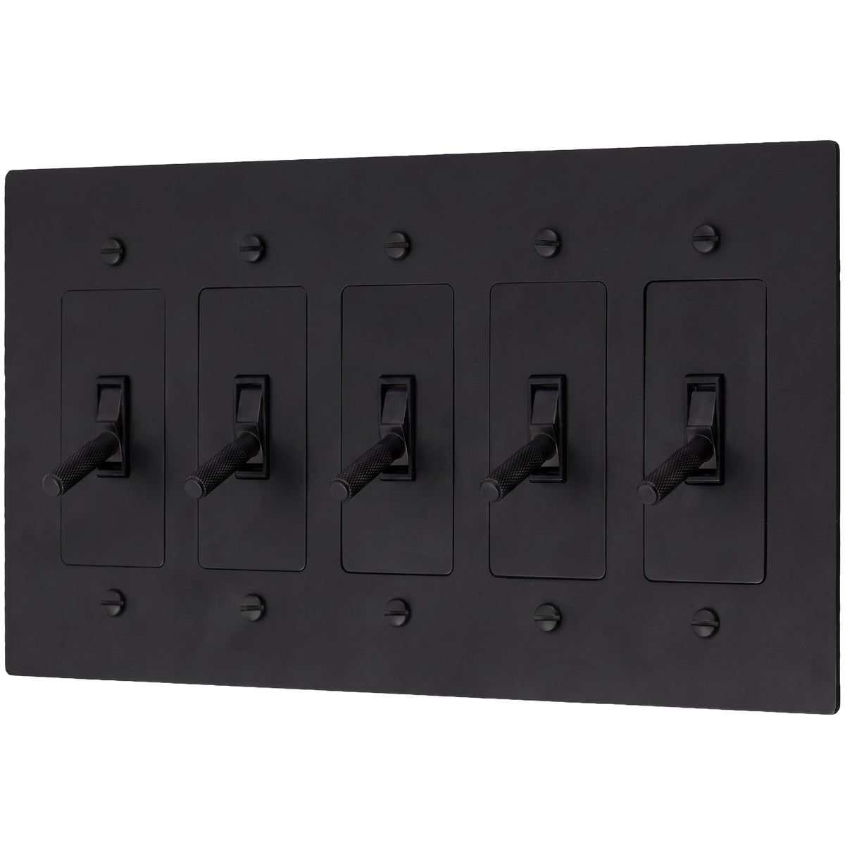 Brass Toggle Light Switch – Retro Industrial Plate