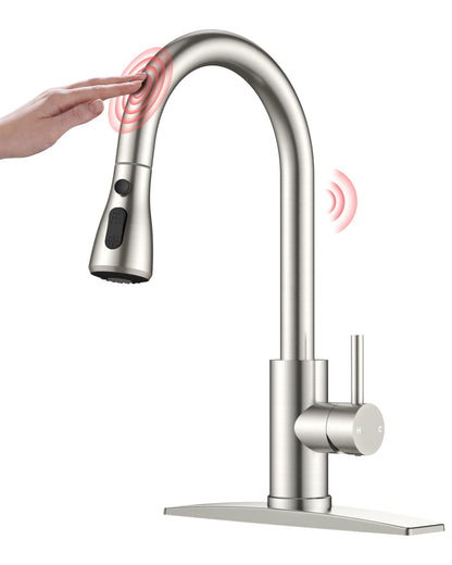 Stainless Steel Kitchen Faucet with Pull-Down Sprayer