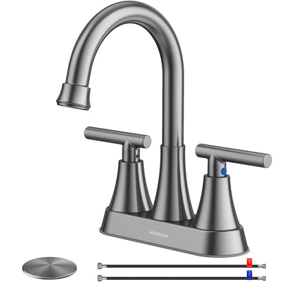 4-Inch Centerset Bathroom Faucet with Dual Handles