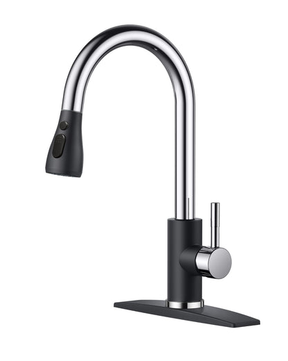 Stainless Steel Kitchen Faucet with Pull-Down Sprayer