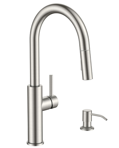 High-Arc Kitchen Faucet with Pull-Down Sprayer