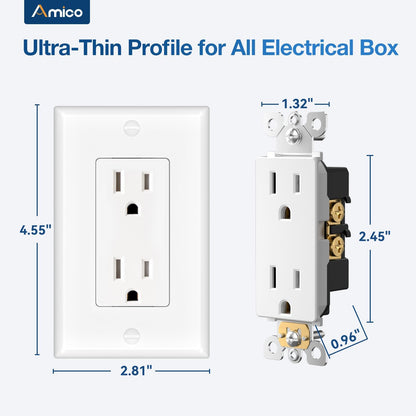 Tamper-Resistant Outlet – 15A Standard Receptacle