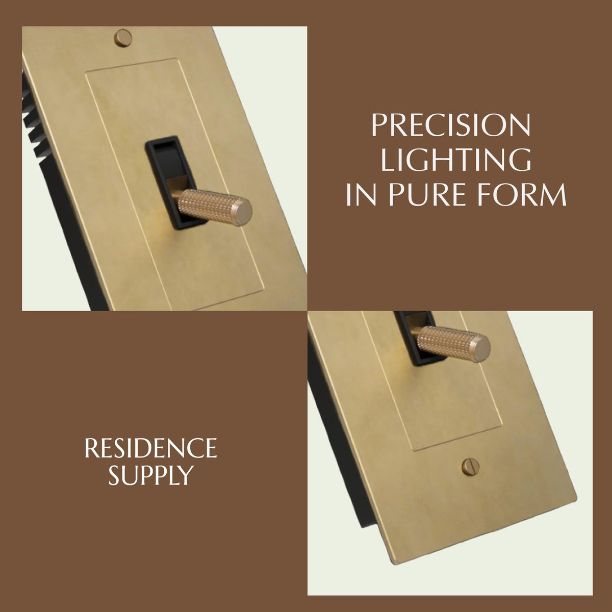 Brass Toggle Light Switch – Retro Industrial Plate