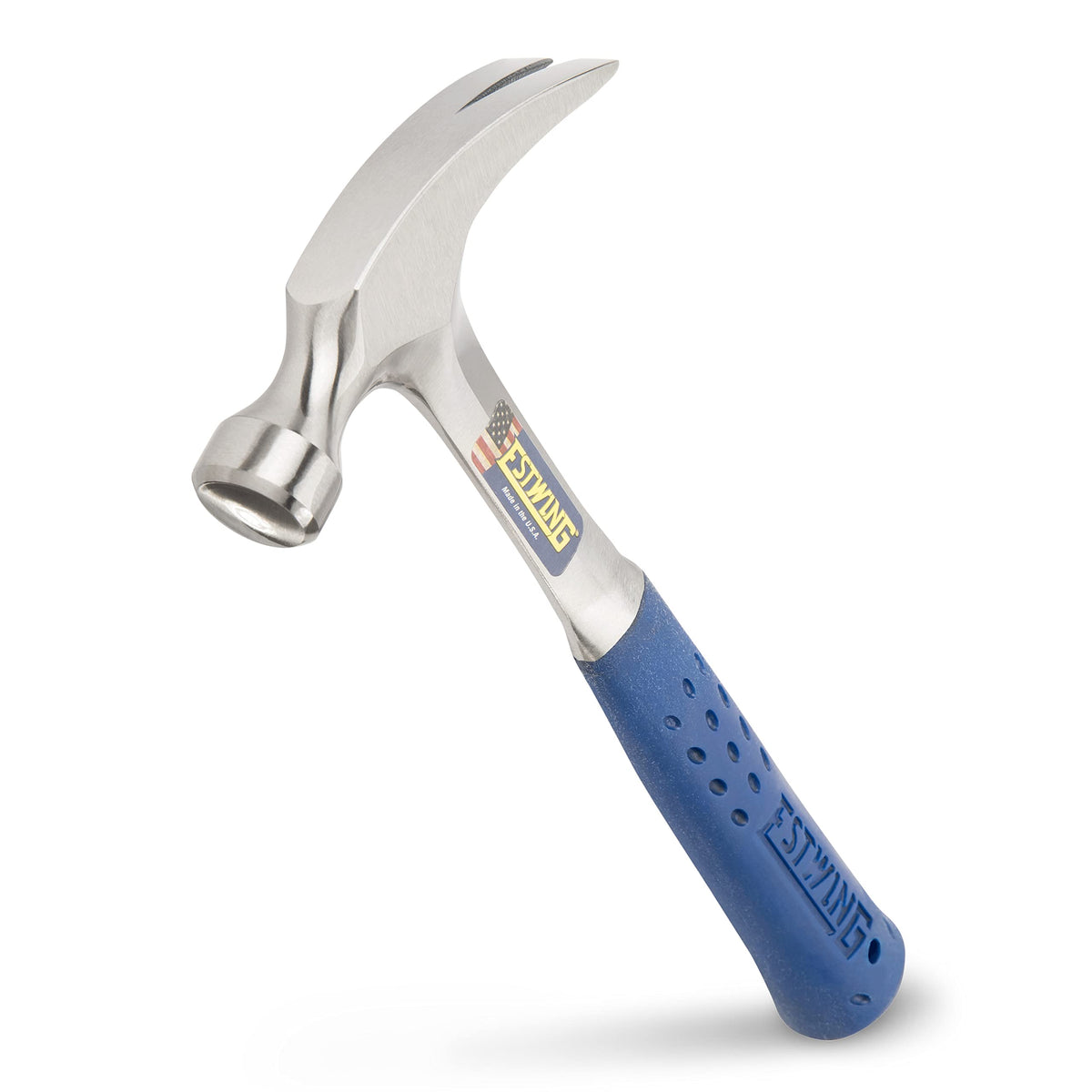 ESTWING Hammer - USA Made Straight Rip Claw Hammer with Smooth Face & Shock Reduction Grip