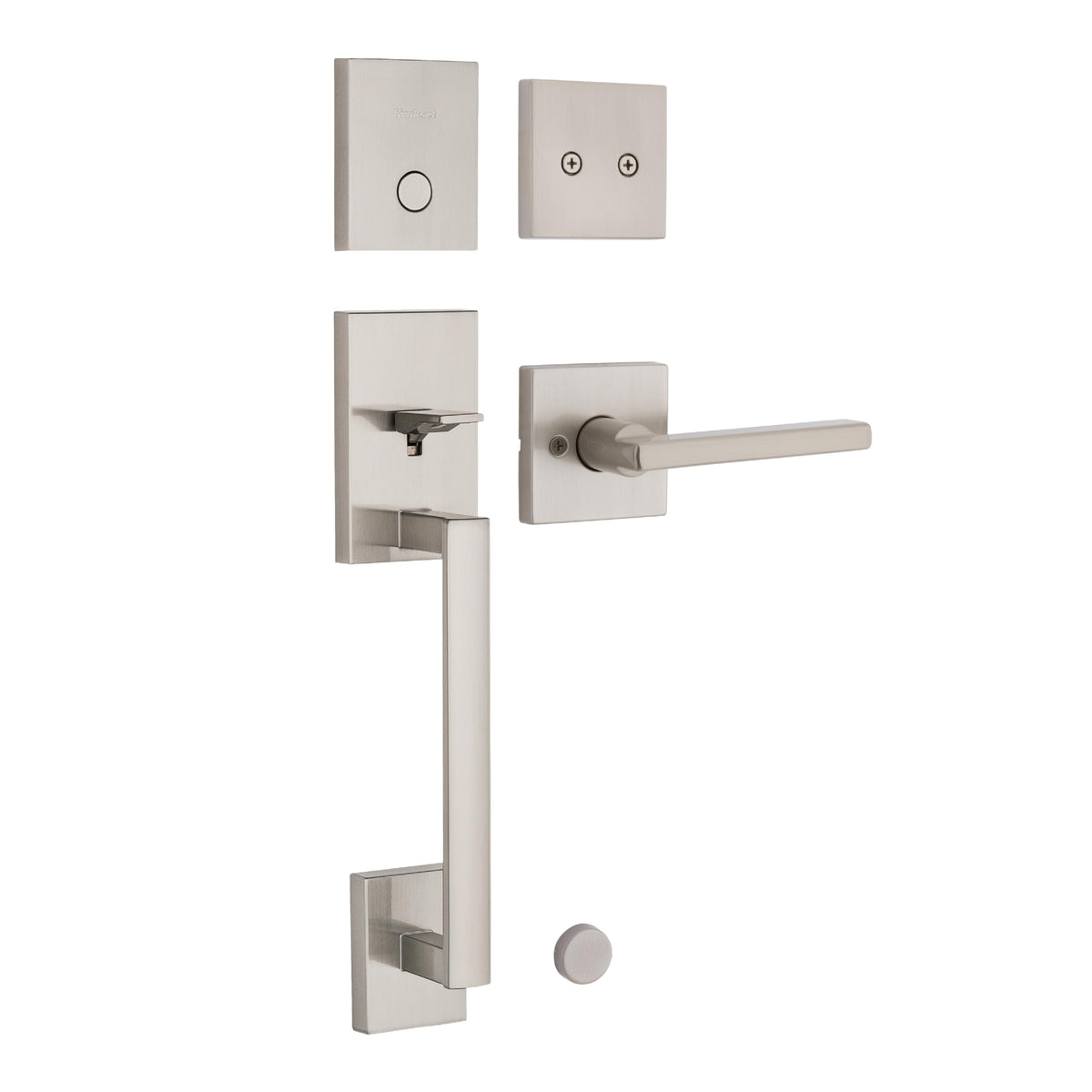 Low-Profile Door Handleset with Rekeyable Lock
