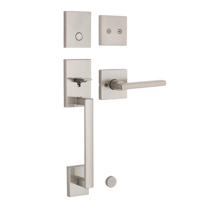 Low-Profile Door Handleset with Rekeyable Lock
