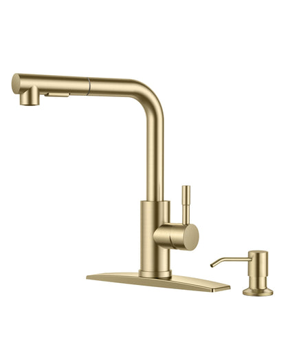 Stainless Steel Kitchen Faucet with Pull-Down Sprayer