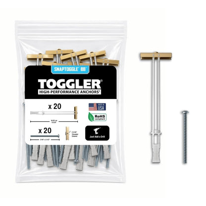 Heavy-Duty Toggle Anchors for Hollow Walls