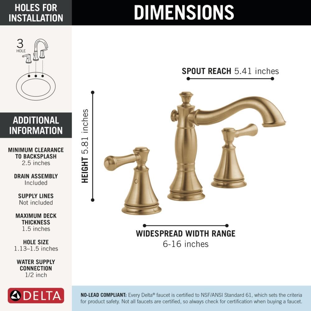 Widespread Bathroom Faucet with Quick-Connect Install