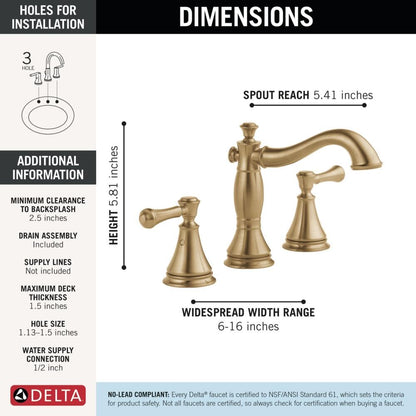 Widespread Bathroom Faucet with Quick-Connect Install