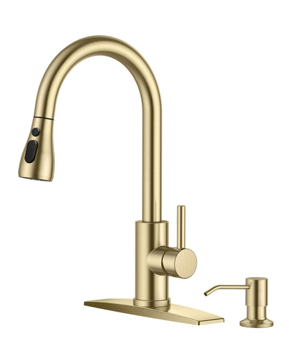 Stainless Steel Kitchen Faucet with Pull-Down Sprayer