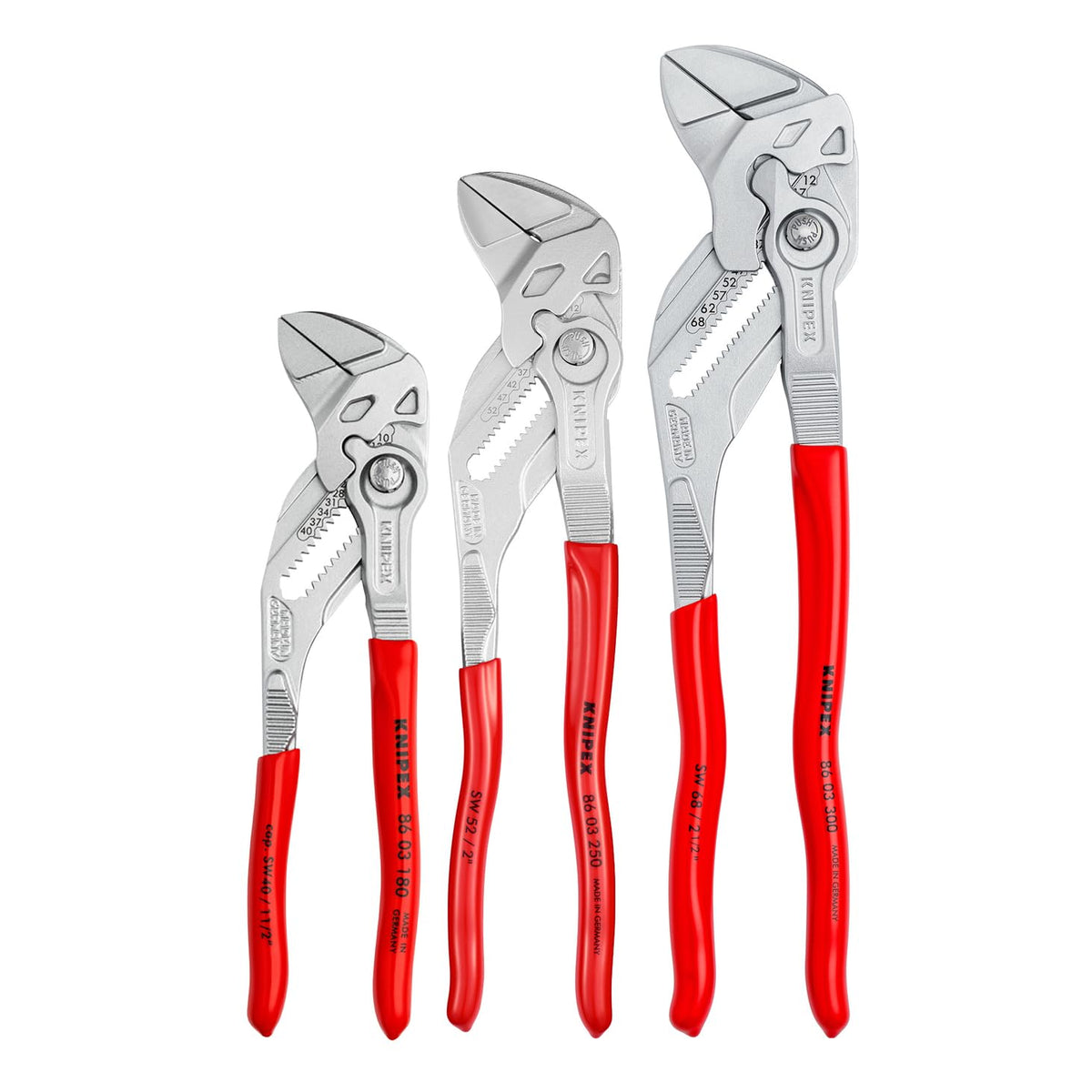 3-Piece Pliers Wrench Set with Adjustable Jaws