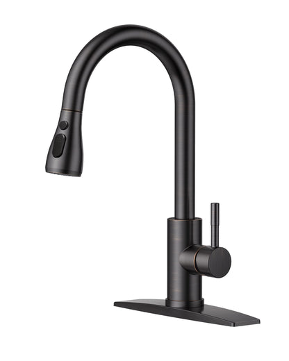 Stainless Steel Kitchen Faucet with Pull-Down Sprayer